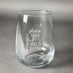 Baby Quotes Stemless Wine Glass - Engraved