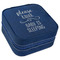 Baby Quotes Travel Jewelry Boxes - Leather - Navy Blue - Angled View