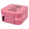 Baby Quotes Travel Jewelry Boxes - Leather - Pink - View from Rear