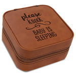 Baby Quotes Travel Jewelry Box - Leather
