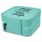 Baby Quotes Travel Jewelry Boxes - Leather - Teal - View from Rear