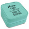 Baby Quotes Travel Jewelry Boxes - Leatherette - Teal - Angled View