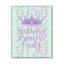 Birthday Princess Wood Print - 11x14 (Personalized)