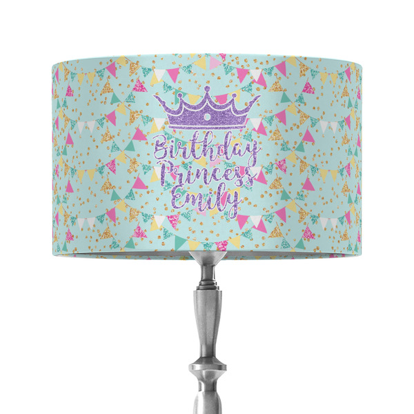 Custom Birthday Princess 12" Drum Lamp Shade - Fabric (Personalized)
