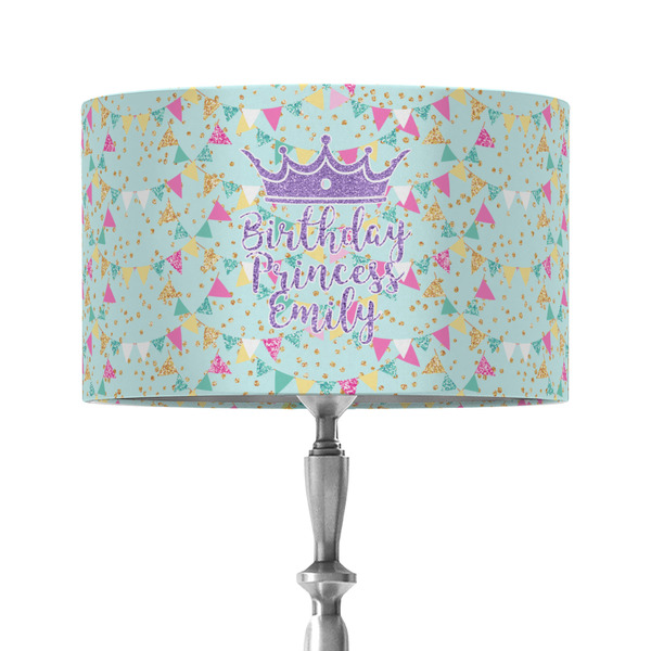 Birthday Princess 12" Drum Lampshade - ON STAND (Fabric)
