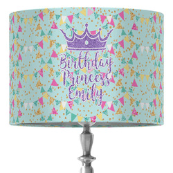 Birthday Princess 16" Drum Lamp Shade - Fabric (Personalized)