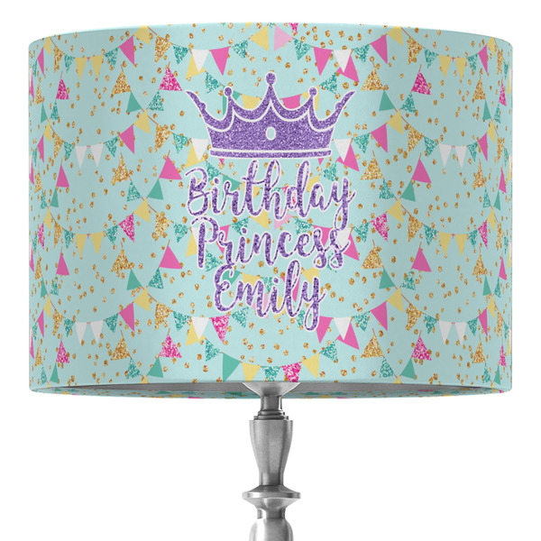 Custom Birthday Princess 16" Drum Lamp Shade - Fabric (Personalized)
