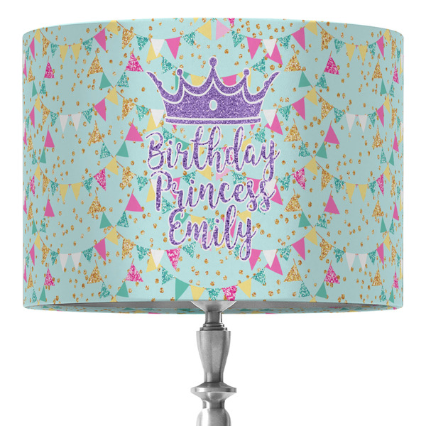Custom Birthday Princess 16" Drum Lamp Shade - Fabric (Personalized)