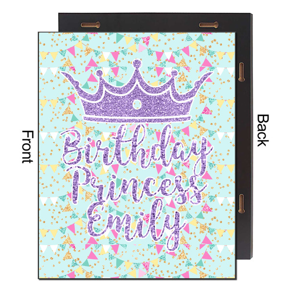 Birthday Princess 16x20 Wood Print - Front & Back View