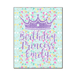 Birthday Princess Wood Print - 16x20 (Personalized)