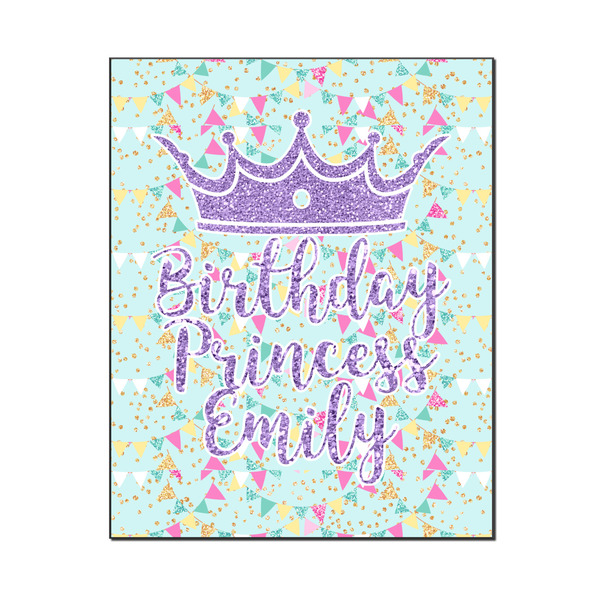Custom Birthday Princess Wood Print - 16x20 (Personalized)