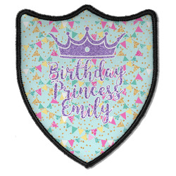 Birthday Princess Iron On Shield Patch B w/ Name or Text