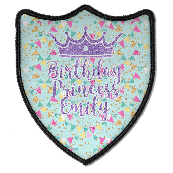Custom Birthday Princess Iron On Shield Patch B w/ Name or Text