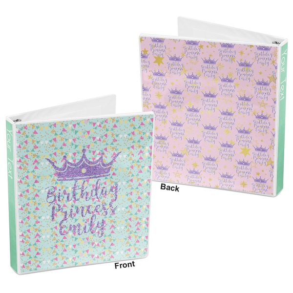 Birthday Princess 3-Ring Binder Front and Back