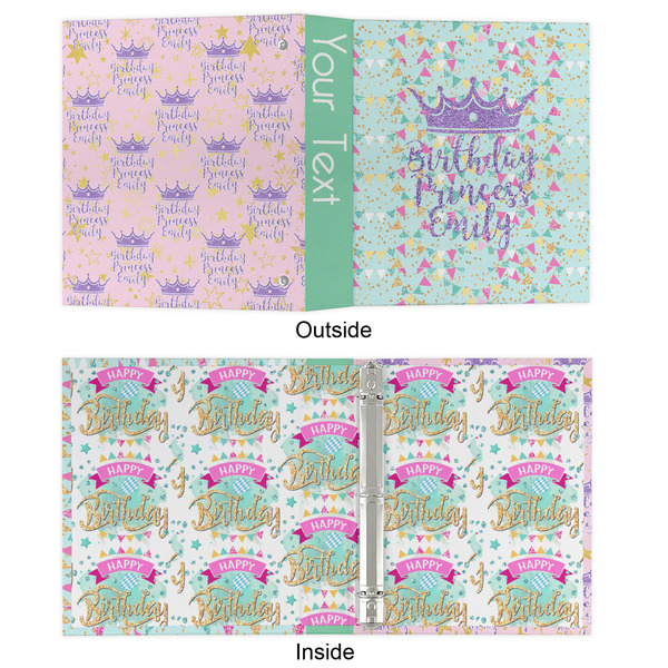 Birthday Princess 3 Ring Binders - Full Wrap - 1" - APPROVAL