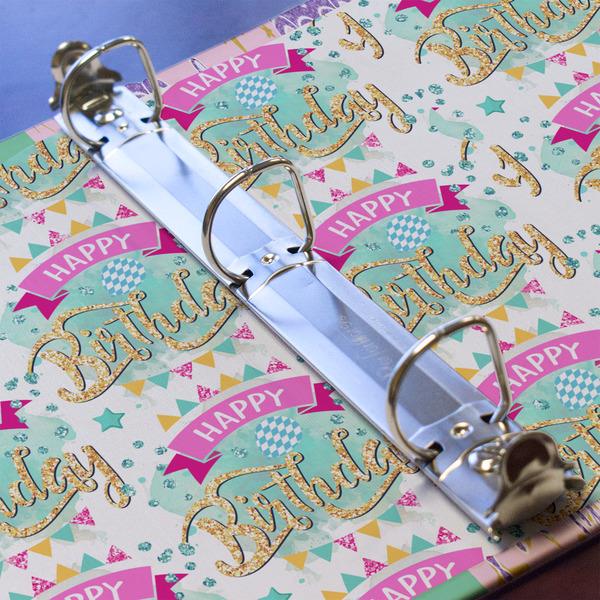 Birthday Princess 3 Ring Binders - Full Wrap - 1" - DETAIL