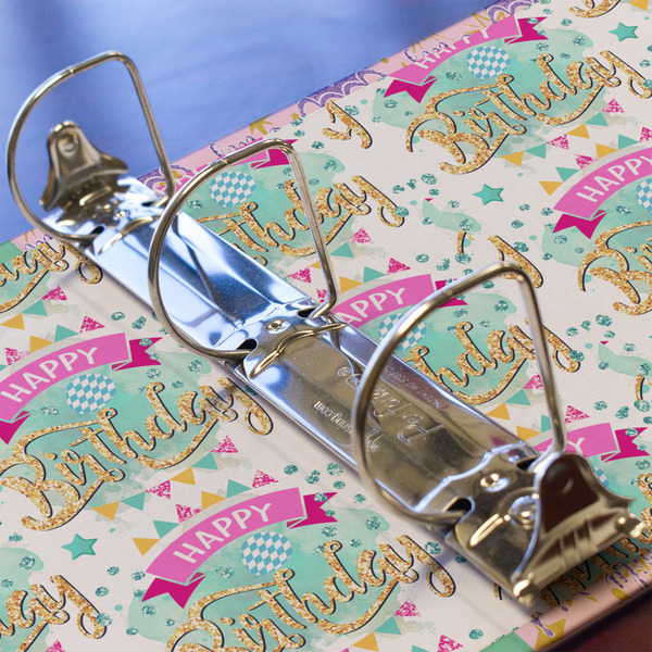 Birthday Princess 3 Ring Binders - Full Wrap - 2" - DETAIL