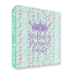Birthday Princess 3 Ring Binder - Full Wrap - 2" (Personalized)