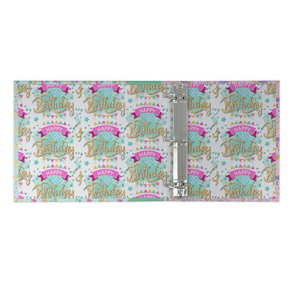 Birthday Princess 3 Ring Binders - Full Wrap - 2" - OPEN INSIDE
