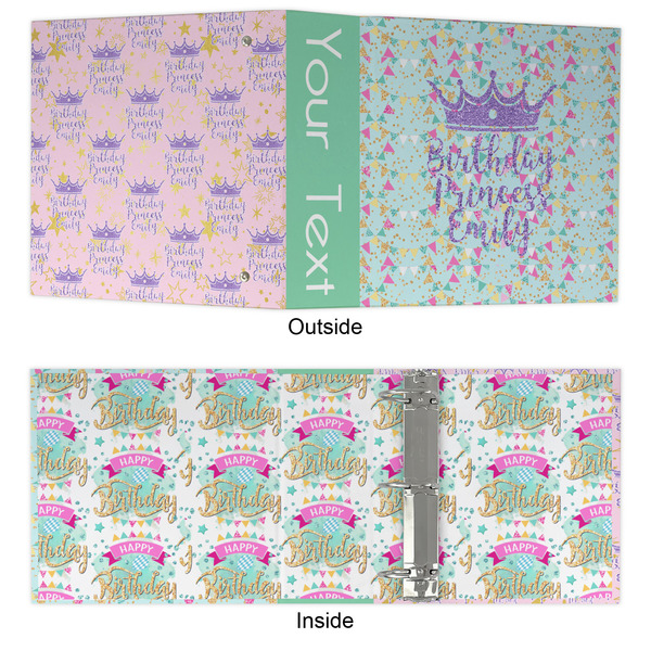 Birthday Princess 3 Ring Binders - Full Wrap - 3" - APPROVAL