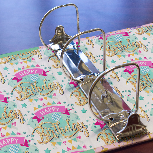 Birthday Princess 3 Ring Binders - Full Wrap - 3" - DETAIL