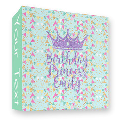 Birthday Princess 3 Ring Binder - Full Wrap - 3" (Personalized)