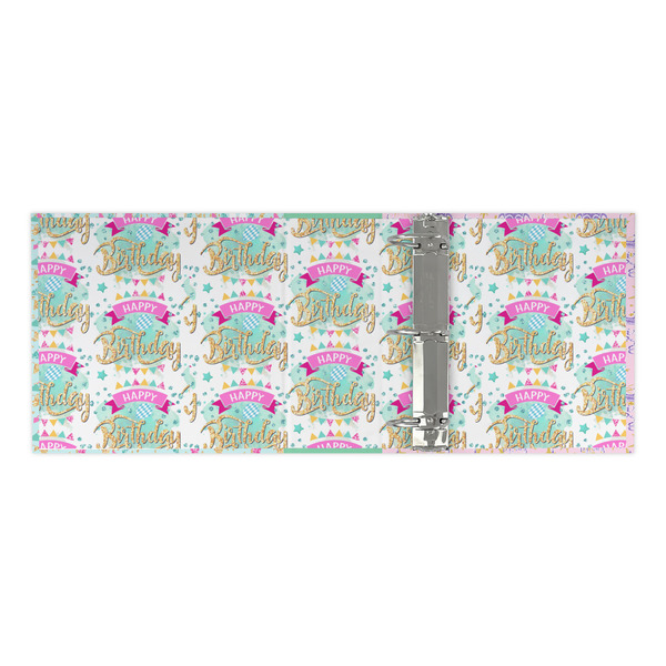 Birthday Princess 3 Ring Binders - Full Wrap - 3" - OPEN INSIDE