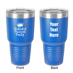 Birthday Princess 30 oz Stainless Steel Tumbler - Royal Blue - Double-Sided (Personalized)