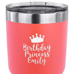 Birthday Princess 30 oz Stainless Steel Tumbler - Coral - Double Sided (Personalized)