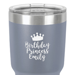 Birthday Princess 30 oz Stainless Steel Tumbler - Grey - Single-Sided (Personalized)