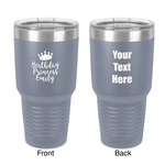 Birthday Princess 30 oz Stainless Steel Tumbler - Grey - Double-Sided (Personalized)