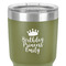 Birthday Princess 30 oz Stainless Steel Ringneck Tumbler - Olive - Close Up