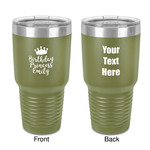 Birthday Princess 30 oz Stainless Steel Tumbler - Olive - Double-Sided (Personalized)
