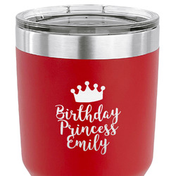 Birthday Princess 30 oz Stainless Steel Tumbler - Red - Single Sided (Personalized)