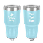 Birthday Princess 30 oz Stainless Steel Tumbler - Teal - Double-Sided (Personalized)