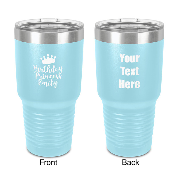 Custom Birthday Princess 30 oz Stainless Steel Tumbler - Teal - Double-Sided (Personalized)