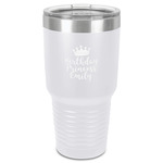 Birthday Princess 30 oz Stainless Steel Tumbler - White - Single-Sided (Personalized)