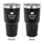 Birthday Princess 30 oz Stainless Steel Tumbler - Black - Double Sided (Personalized)