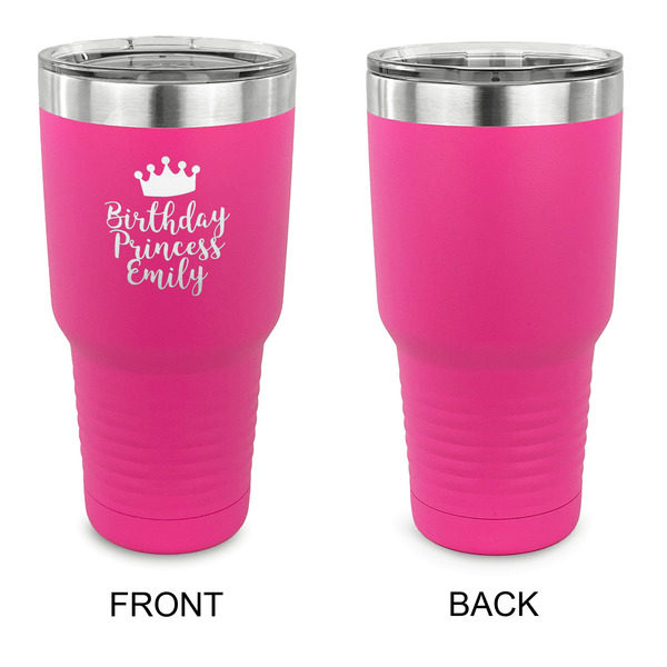 Birthday Princess 30 oz Stainless Steel Ringneck Tumblers - Pink - Single Sided - APPROVAL