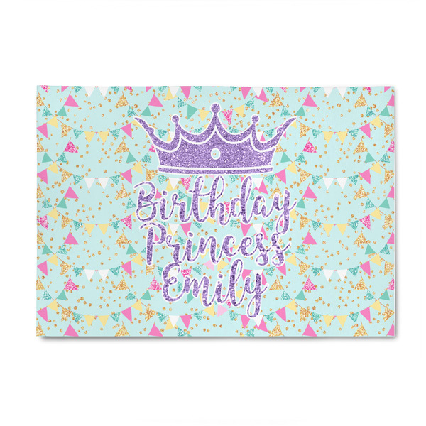 Custom Birthday Princess 4' x 6' Indoor Area Rug (Personalized)