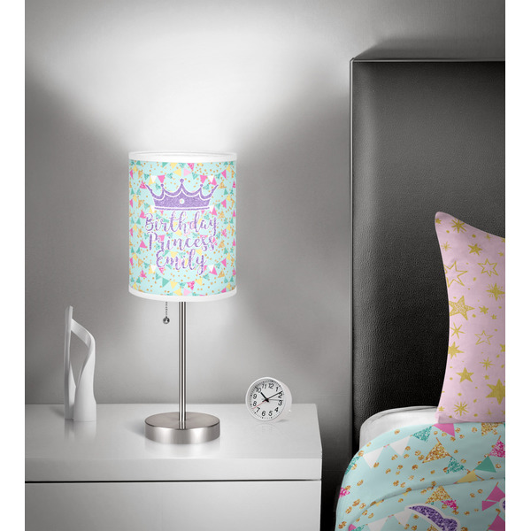 Birthday Princess 7 inch drum lamp shade - in room