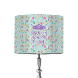 Birthday Princess 8" Drum Lamp Shade - Fabric (Personalized)