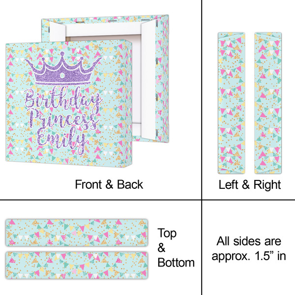 Birthday Princess 8x8 - Canvas Print - Approval