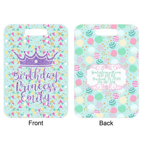 Birthday Princess Aluminum Luggage Tag (Front + Back)