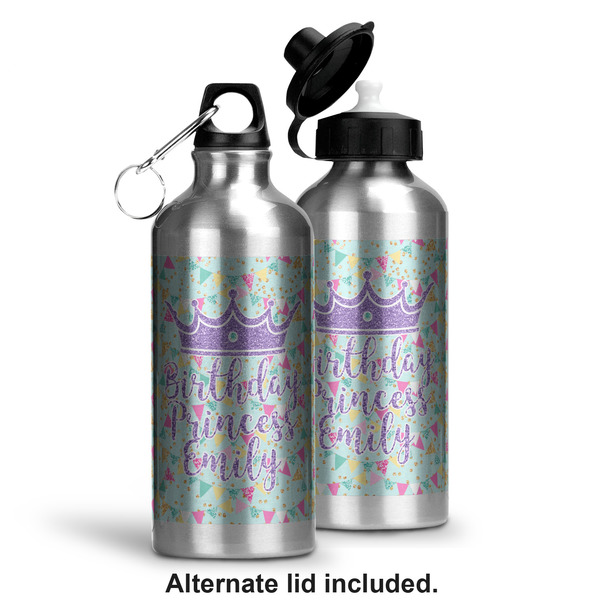 Birthday Princess Aluminum Water Bottle - Alternate lid options