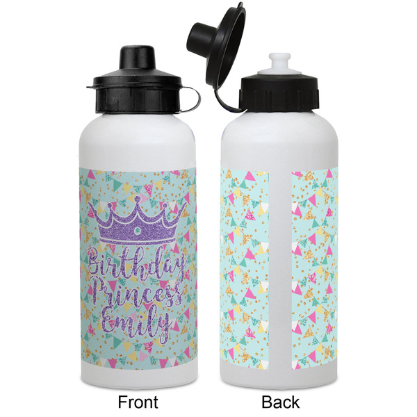 Birthday Princess Aluminum Water Bottle - White APPROVAL