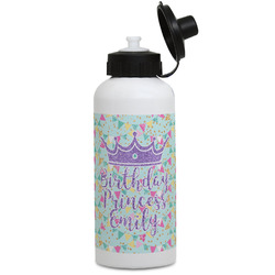 Birthday Princess Water Bottles - Aluminum - 20 oz - White (Personalized)