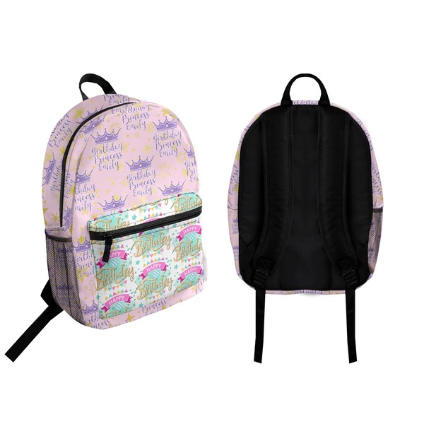 Birthday Princess Backpack front and back - Apvl