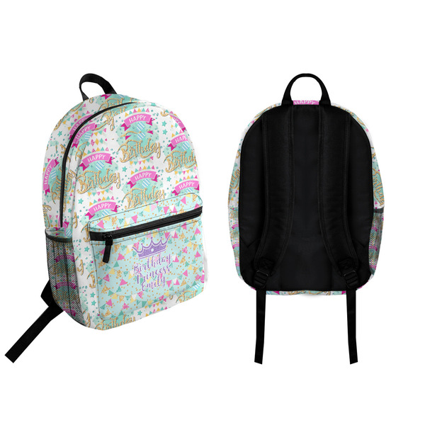 Birthday Princess Backpack front and back - Apvl