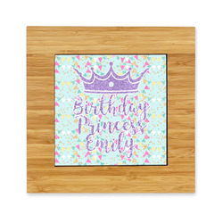 Birthday Princess Bamboo Trivet with Ceramic Tile Insert (Personalized)